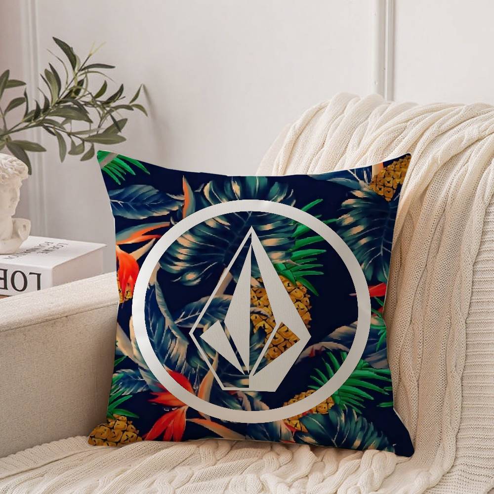 V-VolcomS LOGO Pillow Case Home Decor Throw For Sofa Bed Car Room Decor Gift Idea