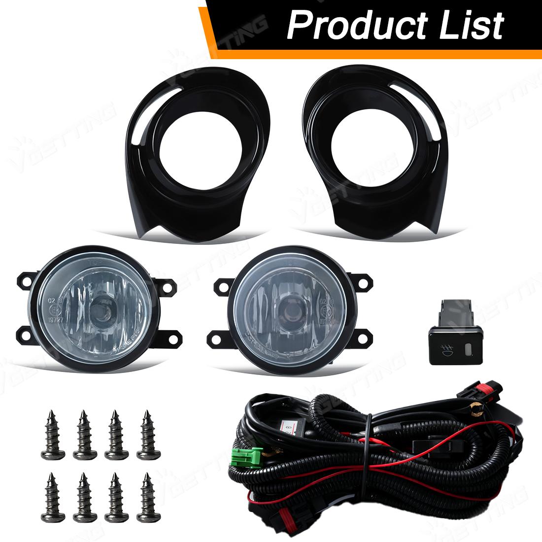 For Toyota Prius C Aqua 2015 2016 2017 Car Fog Lamp Assembly LED Halogen Front Bumper Fog Light With Cover Wires Switch Harness Halogen Bulb