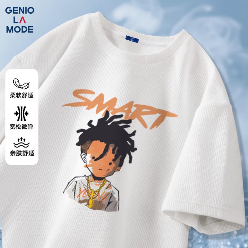 GENIOLAMODE Men s Waffle Knit Short Sleeve T-Shirt XL