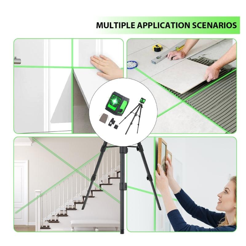 Rotating Level Tool Auto Leveling ±4° Ranges Manual Mode Adjustable Brightness for Picture Hanging Floor Renovations