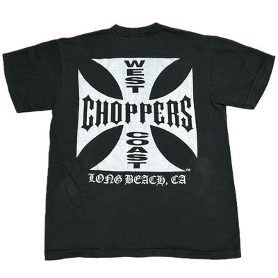 Vintage West Coast Choppers Ανδρικό XL Μαύρο Μοτοσικλετιστικό Long Beach T-Shirt REPRINT
