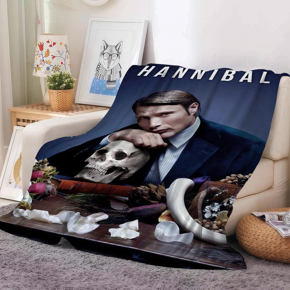 Horror movie H-Hannibal Blanket For Sofa Office Bed Plane Travel Sleep Read Relax Camping Soft And Warm