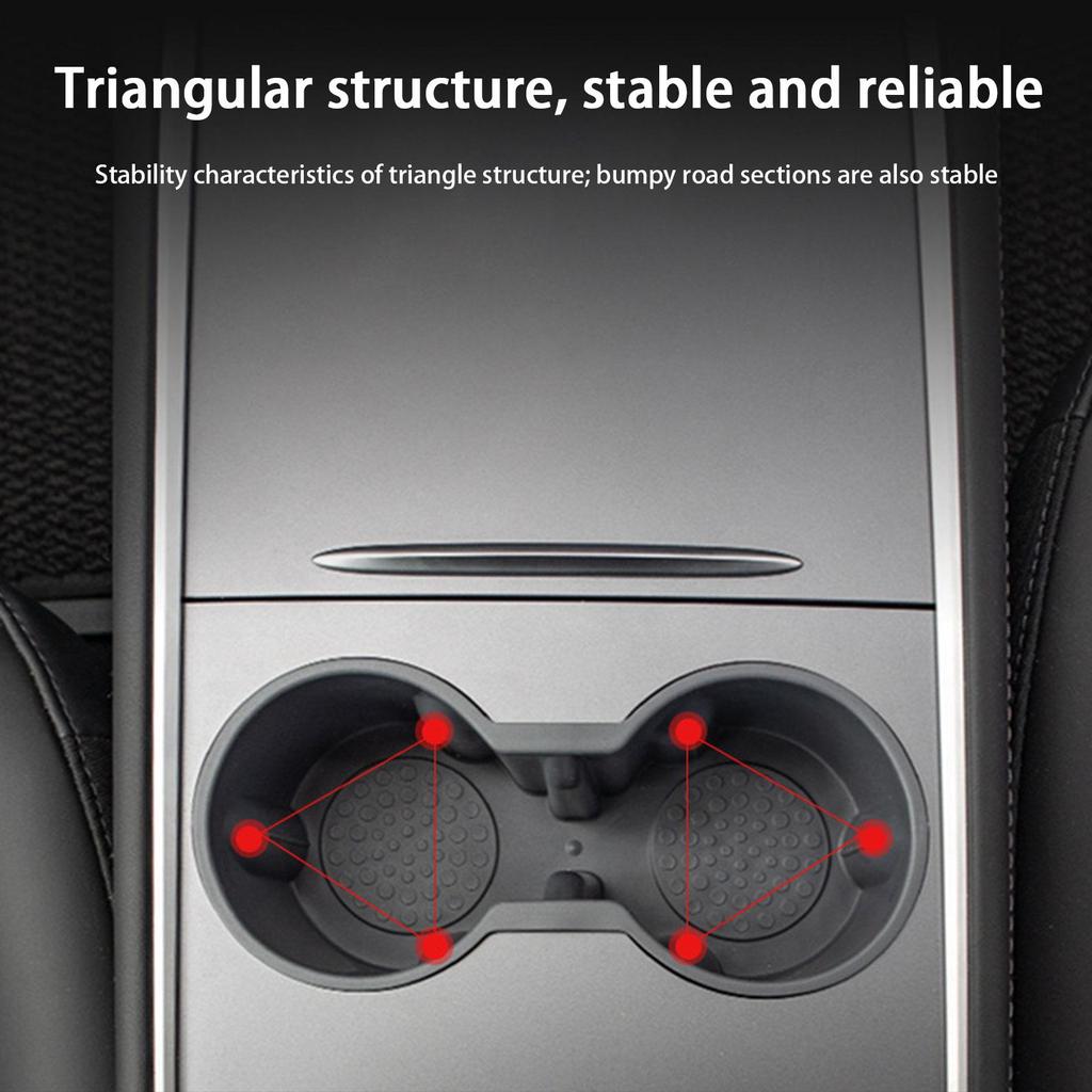 For Tesla Model 3/Y Water Cup Holder Storage Box Non-toxic Tasteless Center Console Car Accessories Compatible 2025