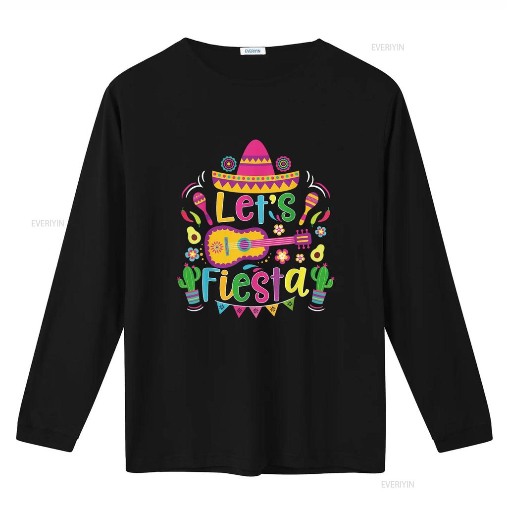 Let s Fiesta Cinco De Mayo Mexican Guitar Cactus T Shirt vintage Washed fashion Casual Soft designer clothes Stylish Breathable