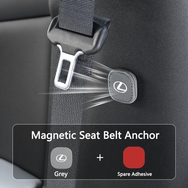 Magnetic Car Seat Belt Holder Stabilizer Fastener Sticker For Lexus CT200h ES250 ES300h NX300h RX350 IS250 IS200 GS300 ES200 GS