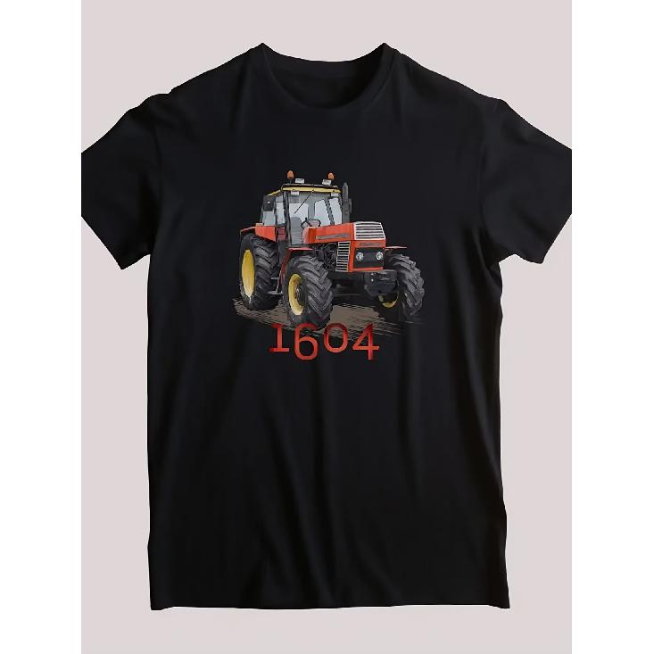 Men's Vintage Ursus 1604 Tractor T-Shirt - Heavy Machinery Tee with Polish Tractor Design, Durable Fabric & Machine Washable, Casual Agricultural