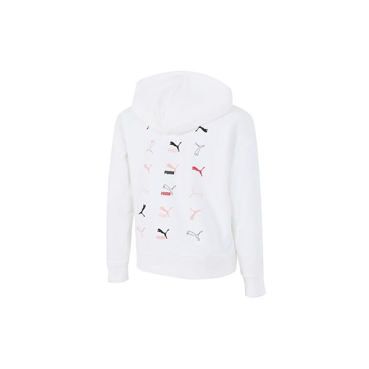 (WMNS) PUMA Classics Logo Graphics Hoodie  White  Women s 533155-02 M