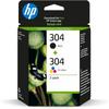 HP 3JB05AE (304) Printhead Multi Pack, 100 Pg + 120 Pg, Pack Qty 2