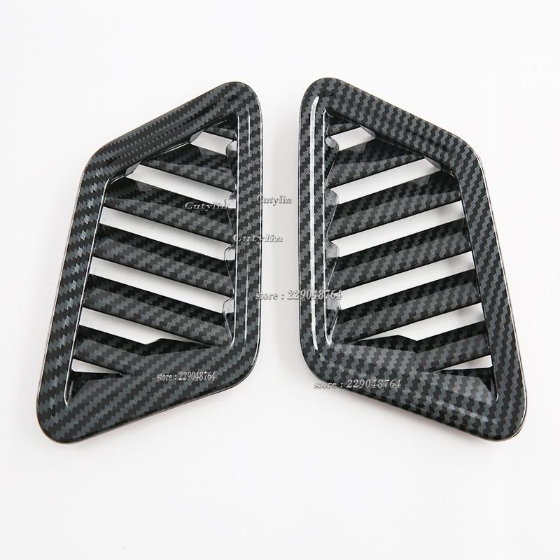 For Mitsubishi Triton L200 2024 Styling Carbon Fiber Dashboard Upper Air Condition Outlet Cover Trim Interior Accessories