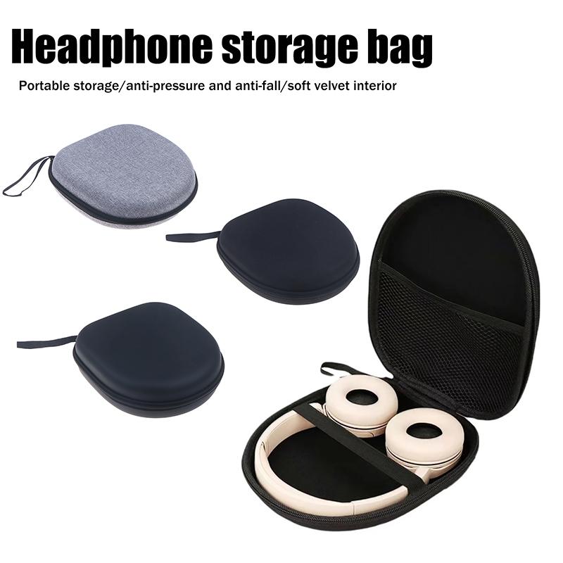 High-Capacity Headset Headphone Case Earphones Shockproof Storage Box Hard Shell Eva Headphone Zipper Protective Bag Universal