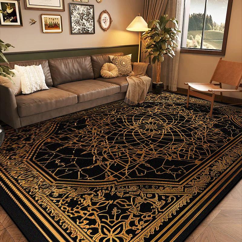 Chinese Style Luxury Big Living Room Rugs Home Decoration Sofa Coffee Tables Solid Carpet Bedroom Bedside Washable Floor Mats