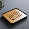 Japanese Style Black One Pot Four Cups Coarse Ceramic Travel Bag Tea Set with Handle Dry Brewing Plate Gift