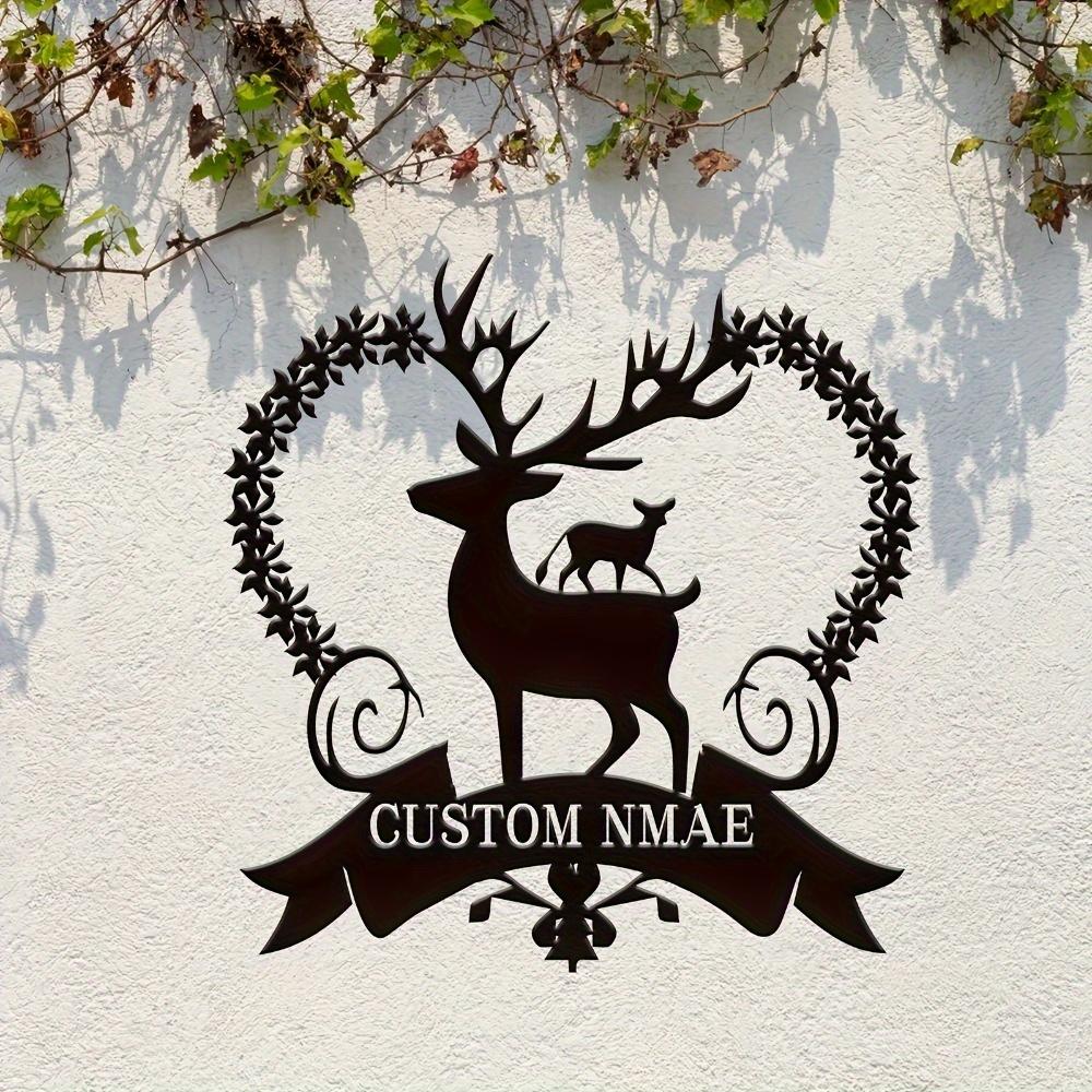 Enchanting Custom Heart Shaped Deer Metal Wall Art for Home Outdoor Decor Lovely Gift