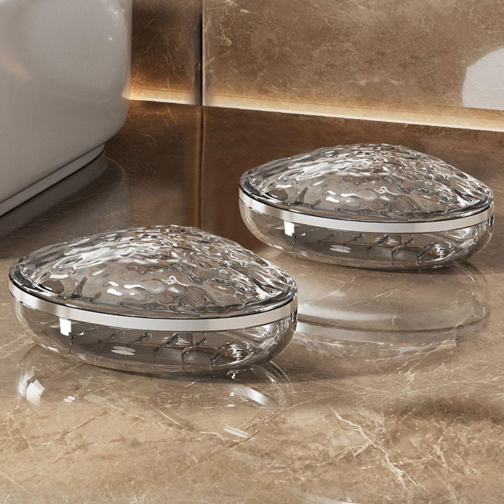 

Изысканный контейнер для мыла Прозрачный мыльница Аксессуары для ванной Простые мыльницы Главная белый