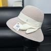 High-end 2026 UV-proof straw fisherman's hat children's French big-brimmed sunshade straw hat basin hat beach sun hat