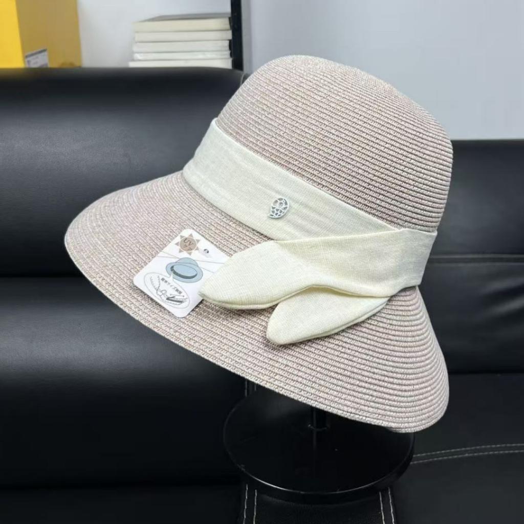 High-end 2026 UV-proof straw fisherman's hat children's French big-brimmed sunshade straw hat basin hat beach sun hat