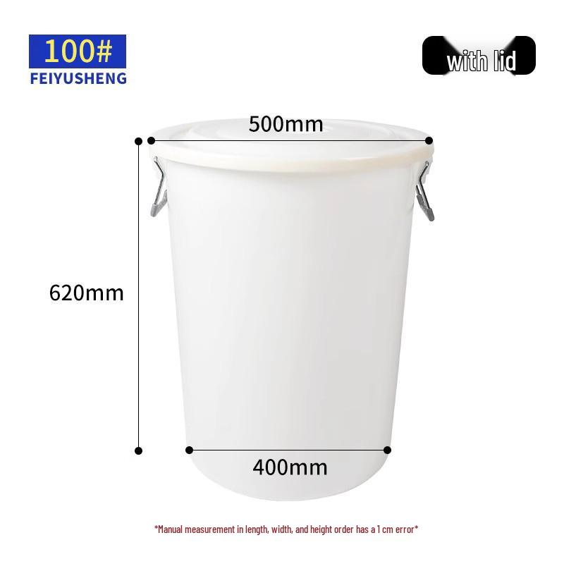 Large Capacity Thick Round Plastic Trash Can for Commercial Kitchens, Catering, Classrooms, Hotels, and Sanitation