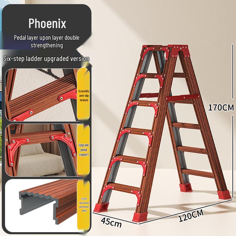 Aluminum Multifunctional Telescopic Folding Ladder: Portable, A-Frame, Household & Engineering Use