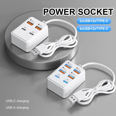4/6-Port High-Speed USB Charging, Multi-Device Fast Charging ,  Tablets, and Phones, Desktop/Wall Plug Charger, Dual-Row Smart Allocation