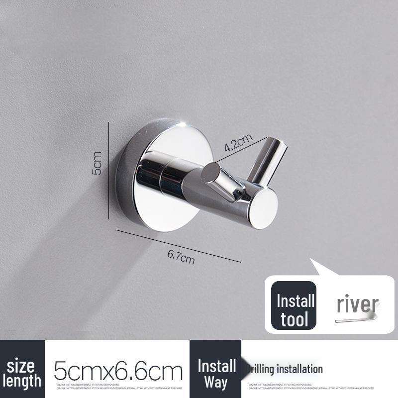 304 Stainless Steel Wall-Mounted Clothes & Towel Hook for Bathroom, Kitchen, Hotel.