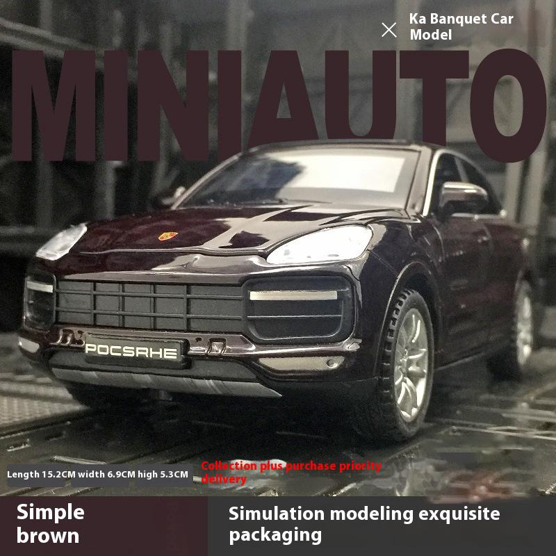 Maßstab 1/32 Porsche Cayenne Turbo Legierungsauto Diecast Modell Sound Licht Miniatur Auto Modell Dekorative Trendige Ornamente für Freund Geschenk