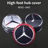 2025 Hot For Mercedes Benz New 4pcs 75mm Black Red Raised Car Styling Wheel Center Cap Hub Covers Badge For Mercedes Benz AMG A0