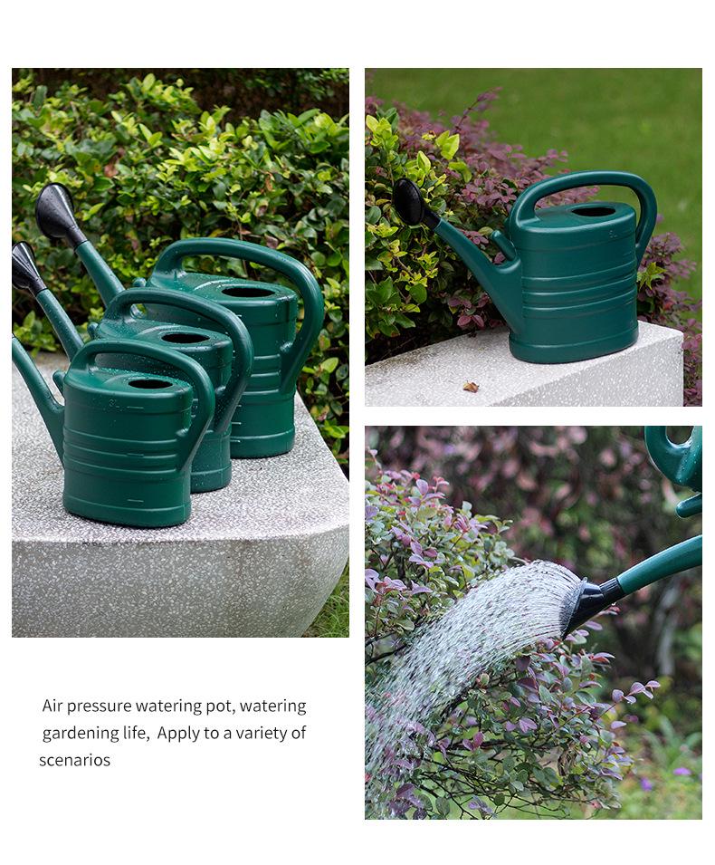 8-10L Large Capacity Watering Can with Long Spout & Shower Head for Vegetables and Flowers