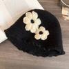 Handmade Crochet Flower Knitted Hat Hollow Out Bowknot Beanies Hat Casual Flower Weave Cap  Outdoor