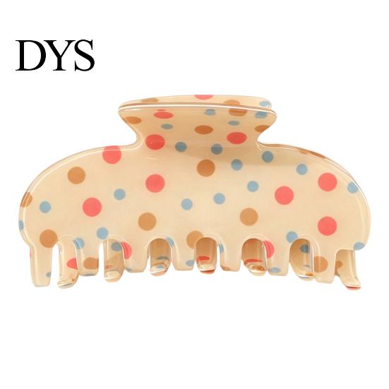 Daily Hair Clips for Thin Thick Colorful Polka Dot Claw Clip Women, Sweet Macaron Style Non-slip Shark Strong Hold Gripper Hair, Lightweight