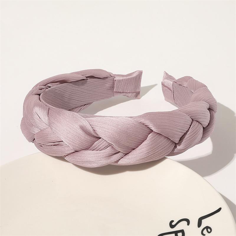 Süßes Damen Kopfschmuck Seidiger Voile Stoff Geflochtene Stirnbänder für Dame Mädchen Tägliches Einkaufen Party Kopfbedeckungen Ins Weibliche HaarBänder