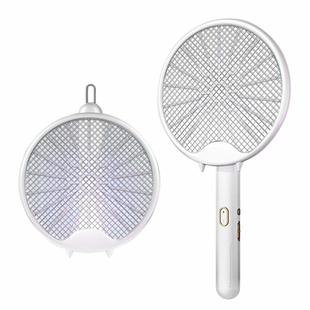 Foldable Electric Mosquito Killer Fly Swatter Trap USB Rechargeable Foldable Mosquito Swatter Insect Killer UV Light Bug Zapper