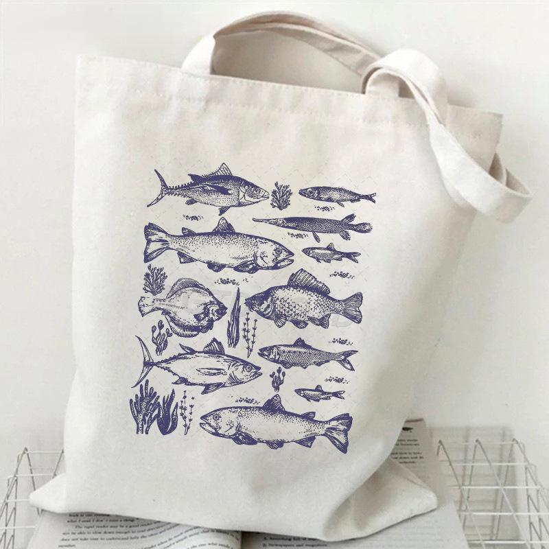 Ocean Animal Trend Shoulder Bag Daily Versatile Commuter Student Tutoring Bag