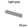 30Pcs Thick Building Bricks 1x8 Dots DIY Educational Construction Toys for Children