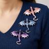 Fantasy Dragon Crystal Wing Dragon Pin Zinc Zinc Zinc Alloy Animal Dragon Brooch  Holiday Party