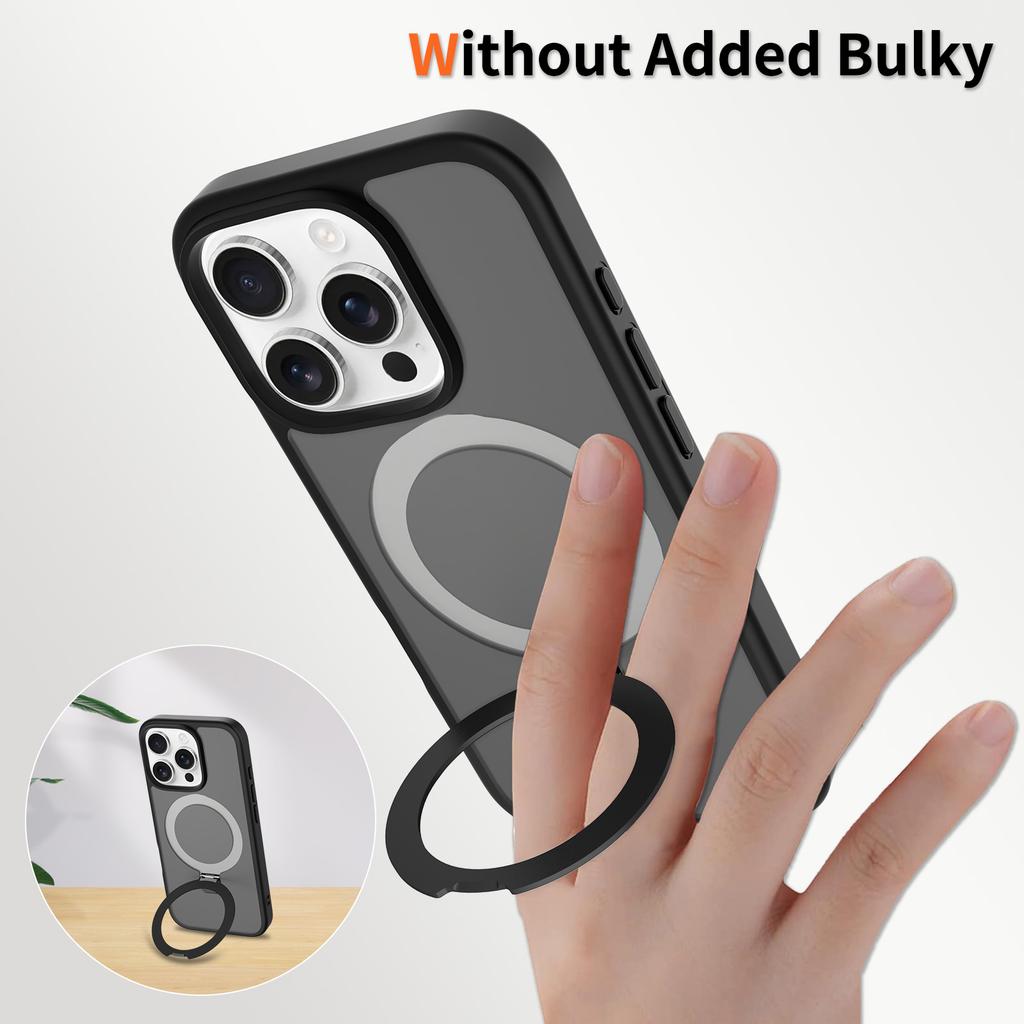 Magnetic Stand Holder Matte Phone Case for Magsafe Mag Safe Iphone Air 17 Pro 16 15 14 Plus 13 Pro Max 12 11 14Pro 13Pro 16Pro 15Pro Stand Phone Cover