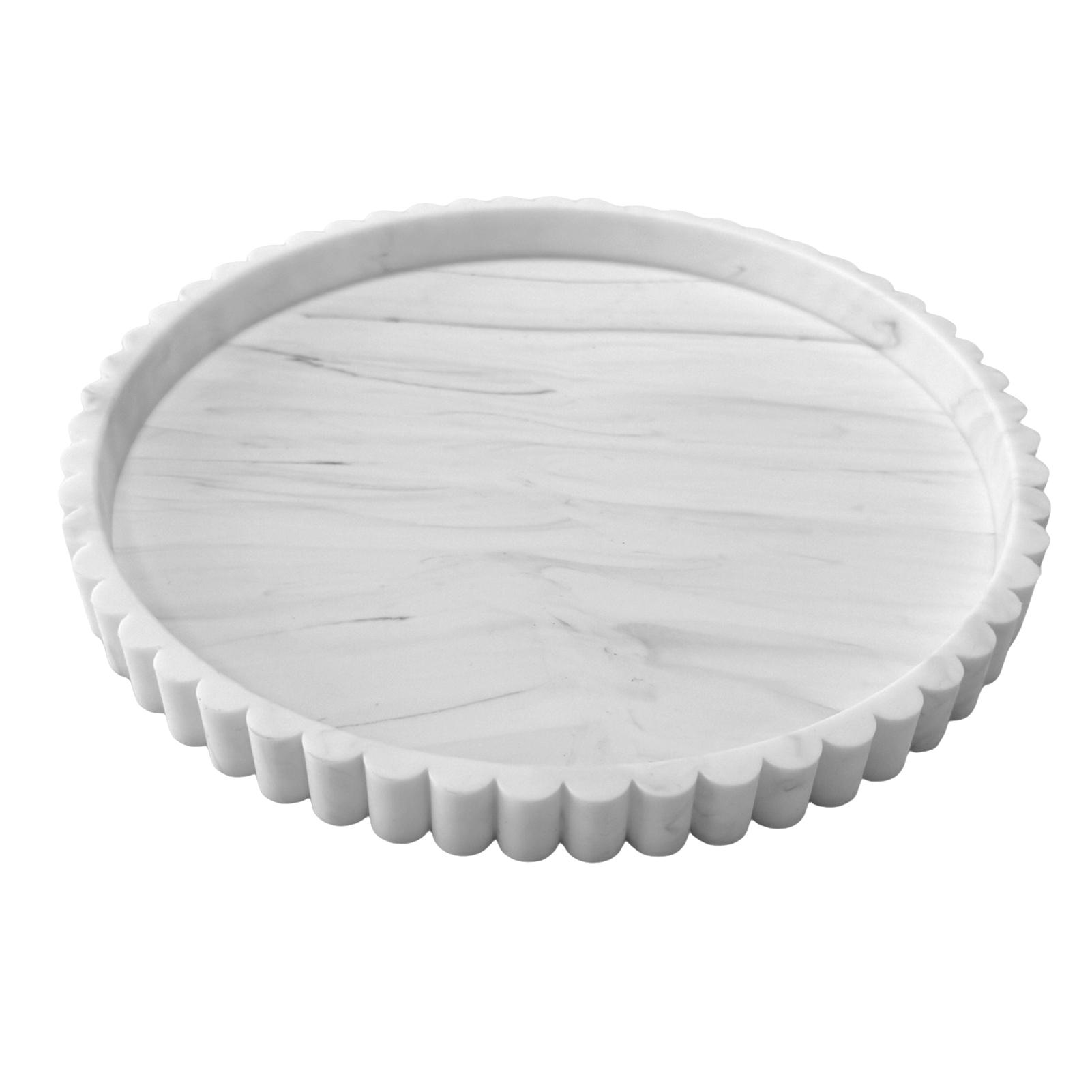 

Circular Coffee Table Decor Tray Jewelry Trinket Dish Silicone Non-Slip Design Candle Coaster Kitchen Sink Soaps Tray 23cm