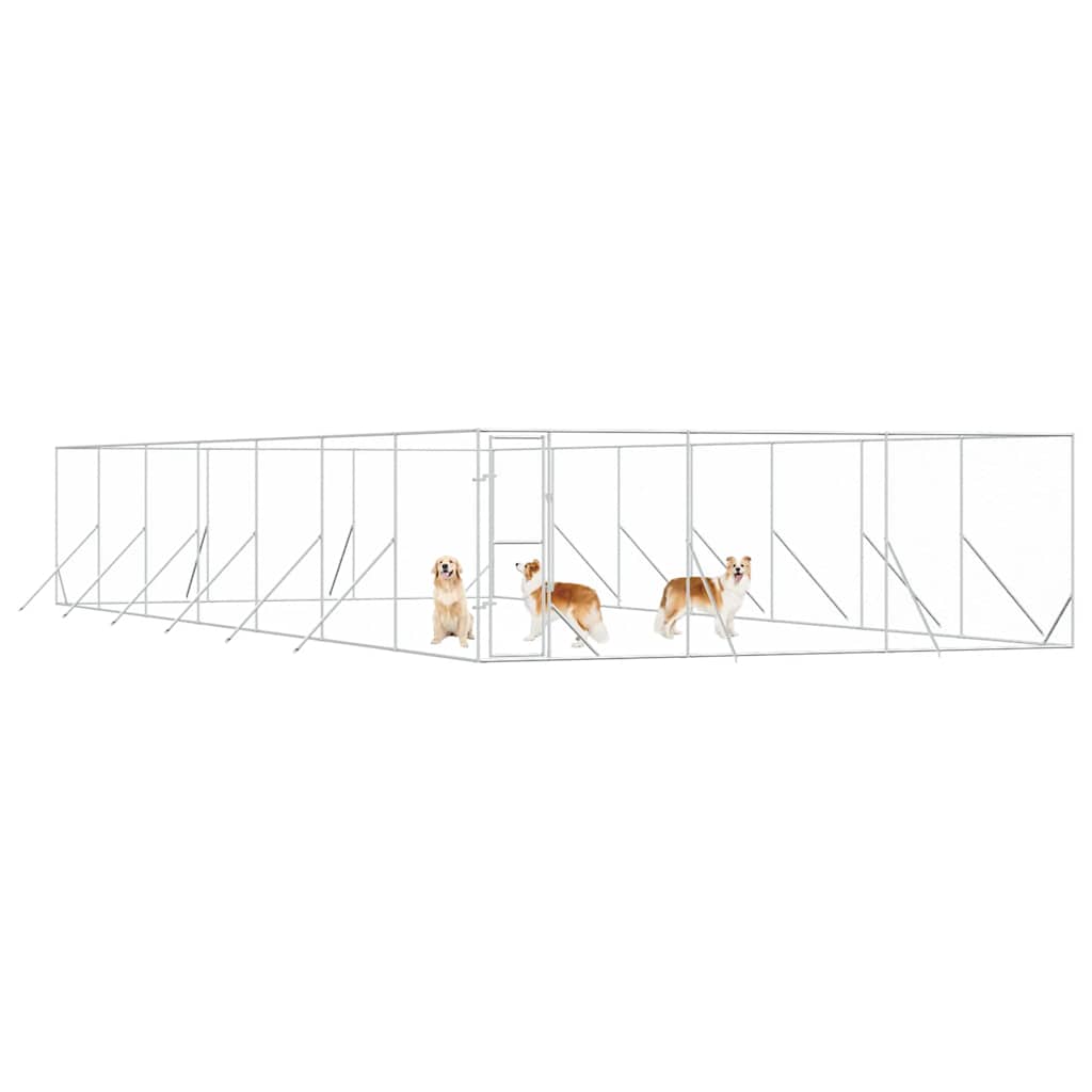 Vidaxl Kojec Zewnętrzny Dla Psa, 6X14X2 M, Stal Galwanizowana