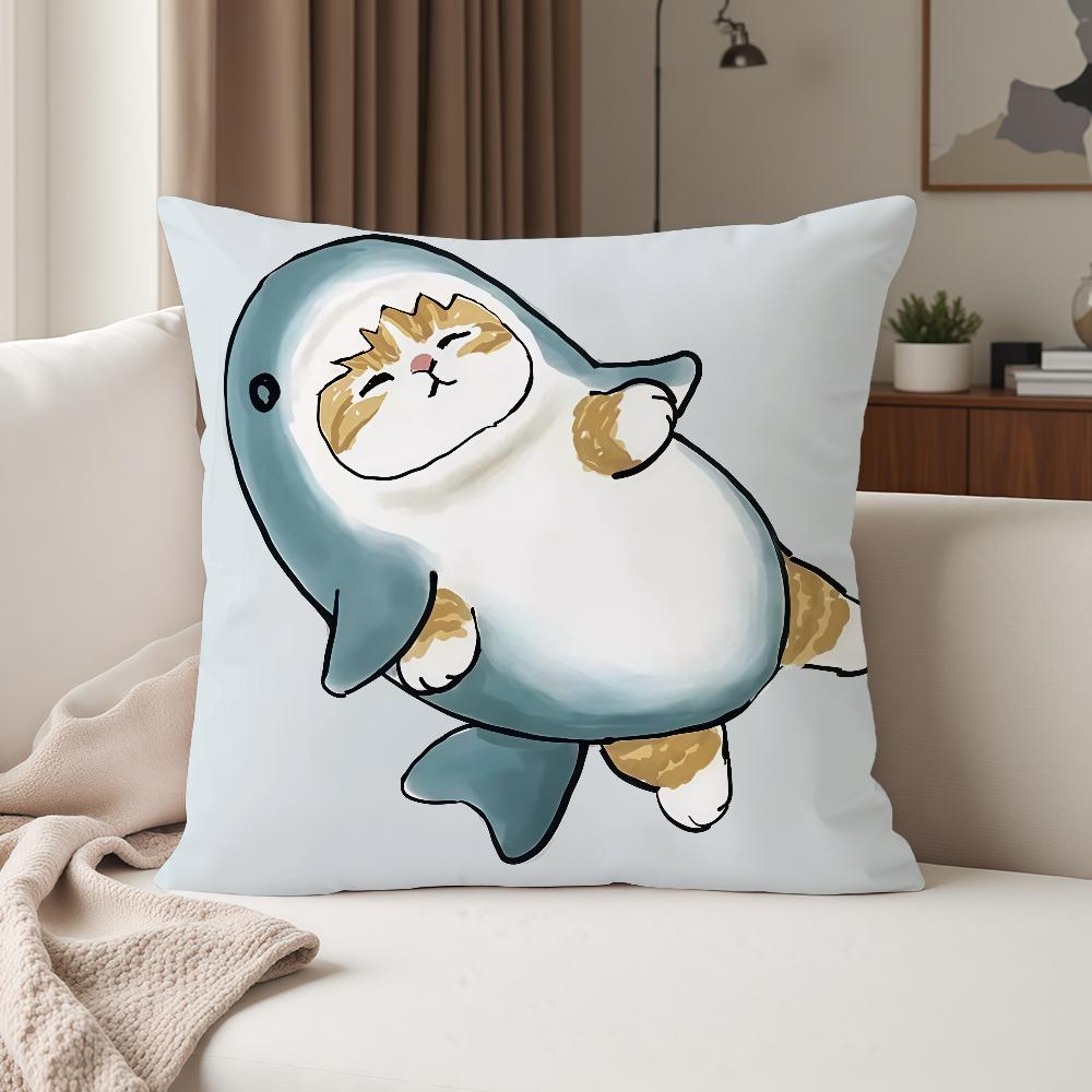 Cartoon MMofusand Ccat Cute Pillow Case Suitable For Bedrooms Living Rooms Cars Home Decoration