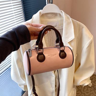 Frühlingsmode Handtasche kleine Tasche Damentasche neu schlichte kontrastfarbene Kissen-Tasche vielseitige Umhängetasche