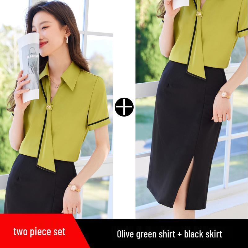 Women's Stylish White Short-Sleeve Summer Shirt 2024