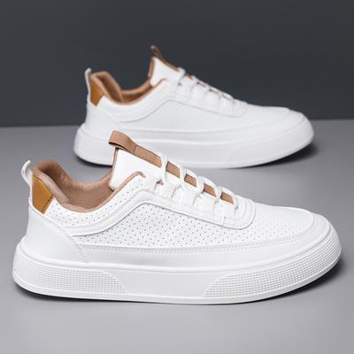 Neue hochwertige atmungsaktive Herrenschuhe für Frühling und Sommer, Plateau-Trend-Board-Schuhe, lässige Herren-Anti-Rutsch-Schuhe, weiße Schuhe