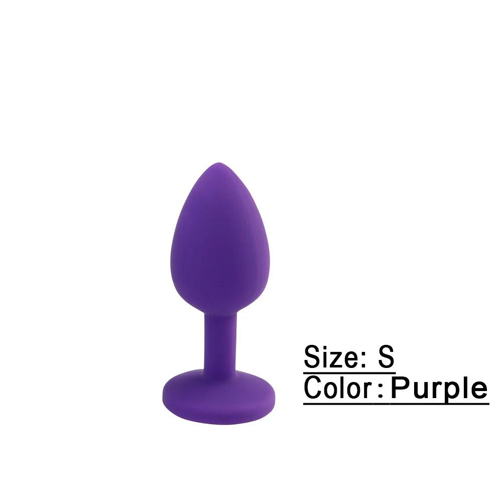 S/M/L Silicone Anal Plug Diamond Butt Plug G-spot Vestibular Stimulator Masturbator Erotic Bullet Anal plug Sex Toys for Adults