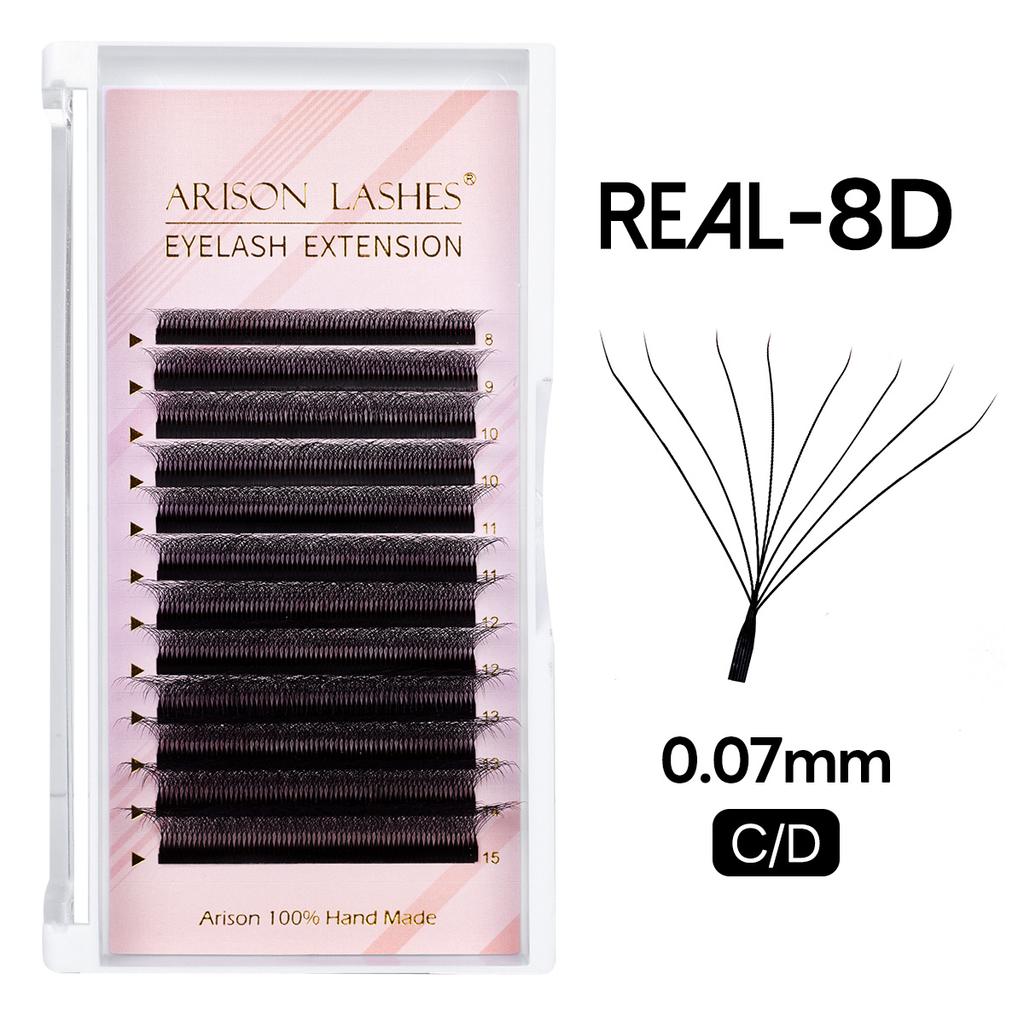 ARISON Lashes W 5D/4D/3D Eyelashes Extensions Premade Volume Easy Fan YY Lash Natural Soft False Eyelash For Custom Logo