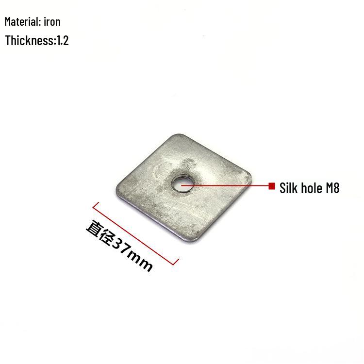 Stainless Steel Square Tube Connector with Threaded Hole for Storage Rack Assembly