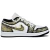Jordan Air Jordan 1 Wear resistant And Lightweight Low top Vintage Basketball Shoes Unisex Black White Gold 553558-165(Team96-)