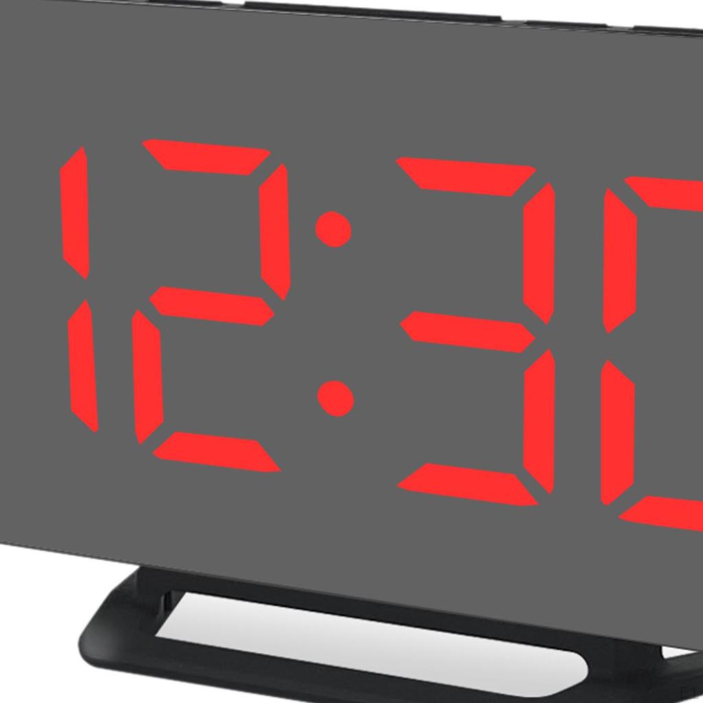Digital ,Large Display led light mirror Electronic Clocks, with Snooze,Dual USB Charging Ports, 3