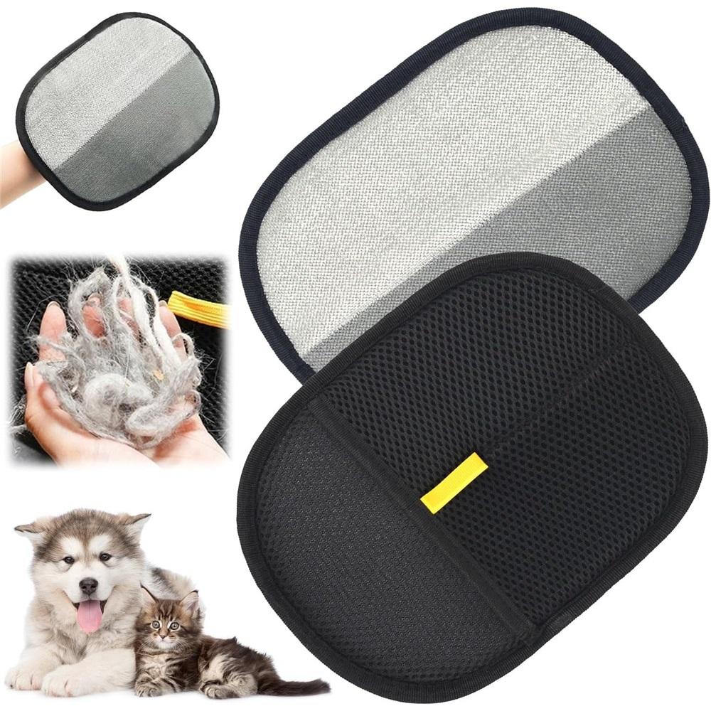 2-Pack Pet Hair Removal Gloves, Static-Cled Pet Hair Removal Gloves, Reusable Pet Grooming Tool, Ideal For Bathing, Hair Removal, And Grooming