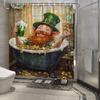 Leprechaun With Beer And Gold Coins Waterproof Shower Curtain For Modern Bathroom Decor,Stylish And Durable,Perfect For Home Use