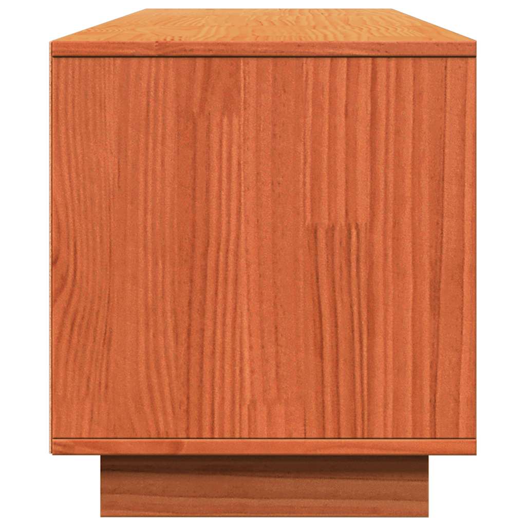 TV Cabinet Wax Brown 140 x 35 x 40 cm Solid Pine Wood