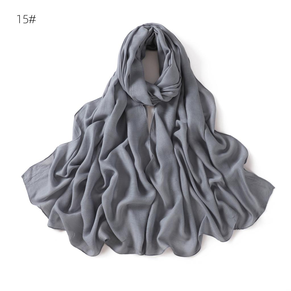 Rayon Viscose Hijab Women Muslim Scarf Shawls Abaya Women Veil Headscarf Wraps Plain Islamic Turban Headbands Foulard